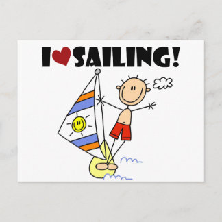 I Liebe Segeln T - Shirt und Geschenke Postkarte