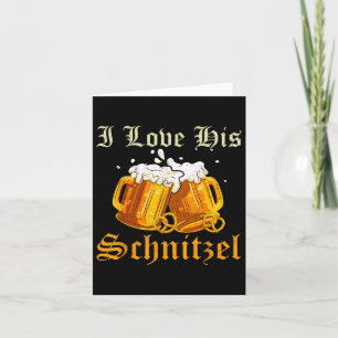 I Liebe Sein Schnitzel Couple Matching Karte
