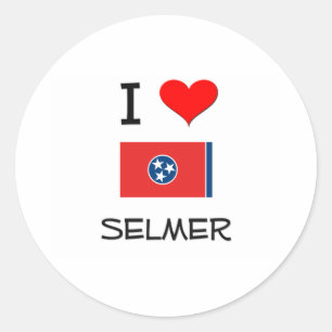 I Liebe Selmer Tennessee Runder Aufkleber