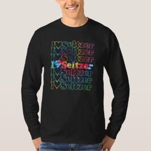 I Liebe Seltzer Cool Vintag Inspiriert mit Herz Ti T-Shirt