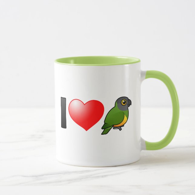 I Liebe-Senegal-Papageien Tasse (Rechts)