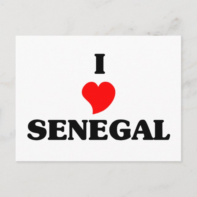 I Liebe Senegal Postkarte (Vorderseite)