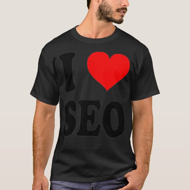 I Liebe SEO Search Motor Optimization Premium T-Shirt (Vorderseite)