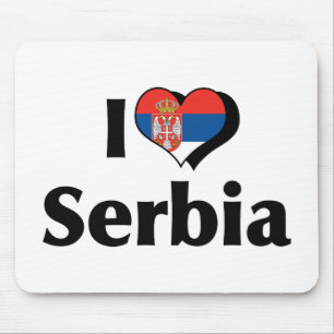 I Liebe Serbien-Flagge Mousepad