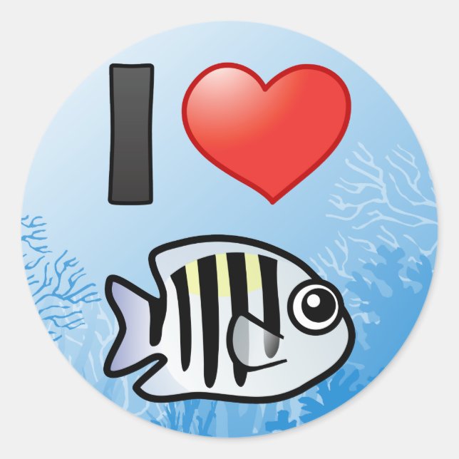 I Liebe Sergeant Major Runder Aufkleber (Vorderseite)