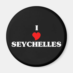 I Liebe Seychellen Magnet