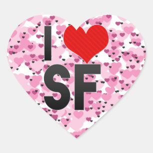 I Liebe SF Herz-Aufkleber