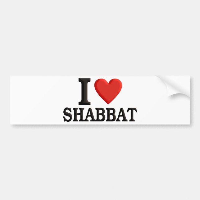 I Liebe Shabbat Autoaufkleber (Vorne)