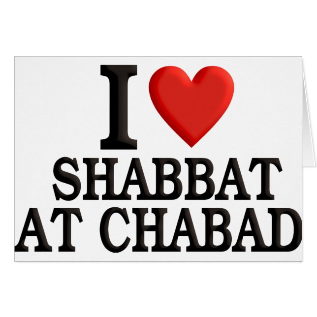I Liebe Shabbat bei Chabad (Vorderseite (Horizontal))