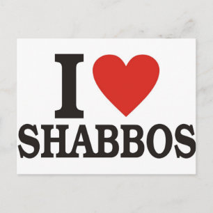 I Liebe Shabbos Postkarte