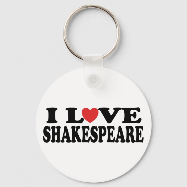 I Liebe Shakespeare-Geschenk Schlüsselanhänger (Vorderseite)