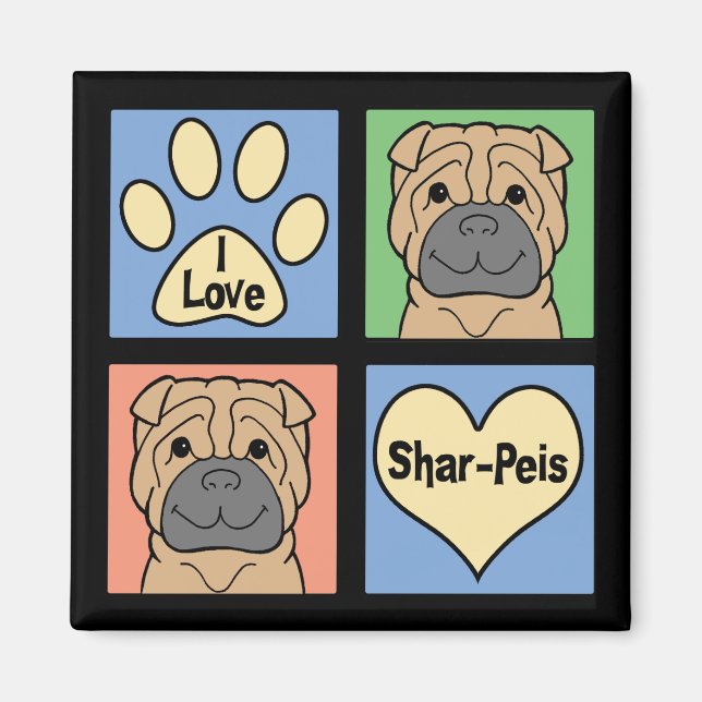 I Liebe Shar-Peis Magnet (Vorne)