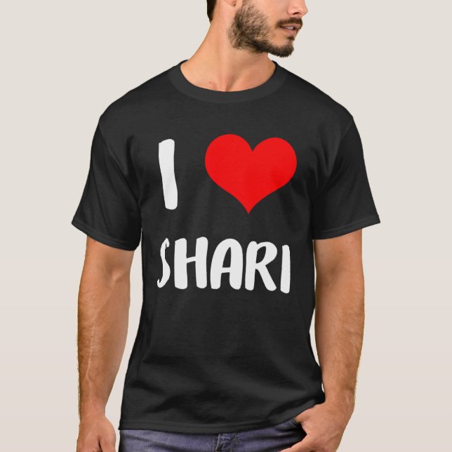 I Liebe SHARI valentina sorry Ladys Typ Herzchen T-Shirt (Vorderseite)