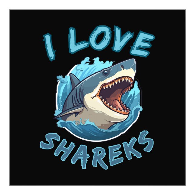 I Liebe Sharks Fisher Fotodruck (Vorne)