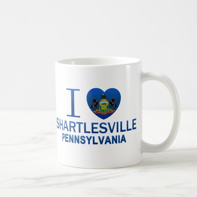 I Liebe Shartlesville, PA Tasse (Rechts)