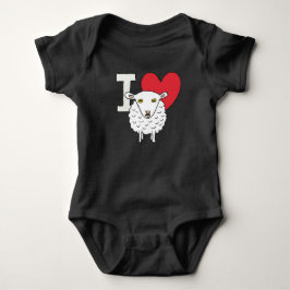 I Liebe Sheep Baby Strampler