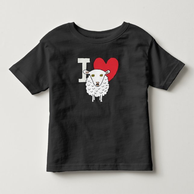 I Liebe Sheep Kleinkind T-shirt (Vorderseite)