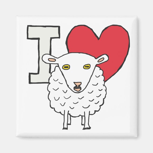 I Liebe Sheep Magnet (Vorne)