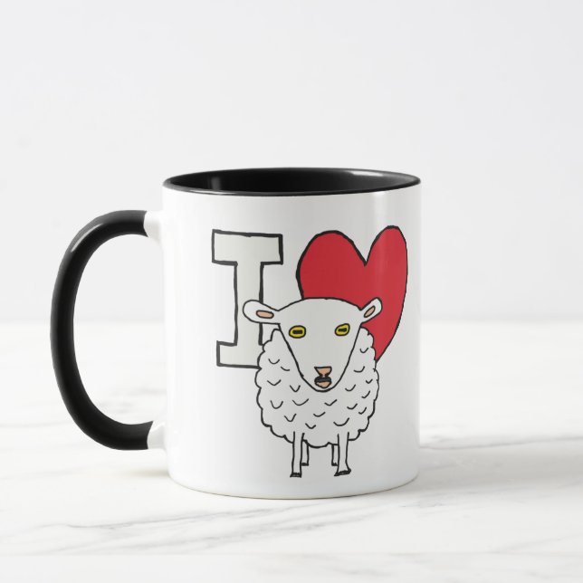 I Liebe Sheep Tasse (Links)