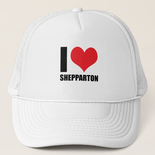 I Liebe Shepparton Truckerkappe (Vorderseite)