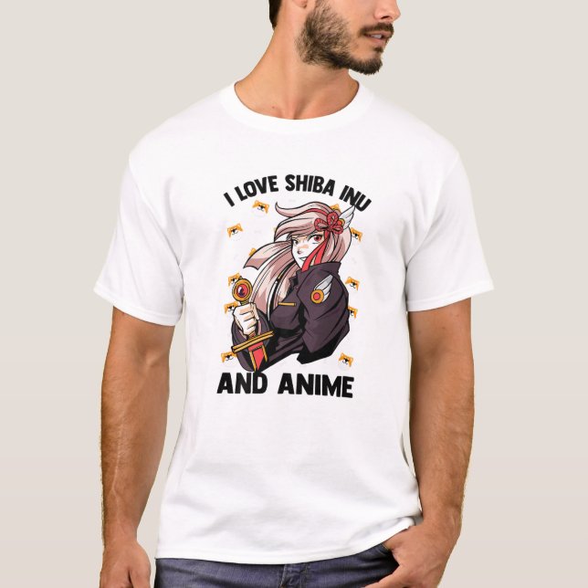 I Liebe Shiba Inu and Anime - Kawaii Niedlich - Ot T-Shirt (Vorderseite)
