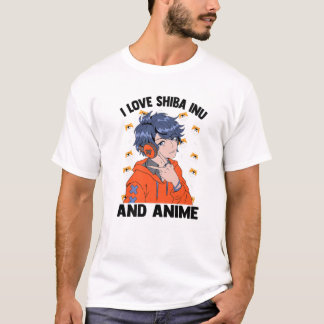 I Liebe Shiba Inu and Anime - Niedlich Kawaii - Ma T-Shirt