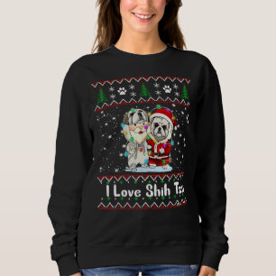 I Liebe Shih Tzu Frory Christmas Dog Sweatshirt