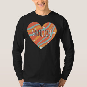 I Liebe Shih Tzu Trendy ästhetisches Retro Herz T-Shirt