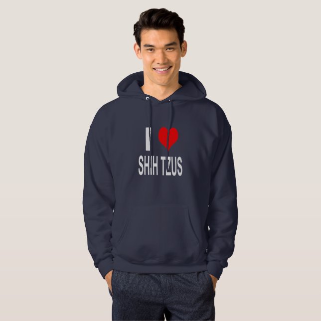 I Liebe Shih tzus Hoodie, Shihtzu Hoodie (Vorne ganz)