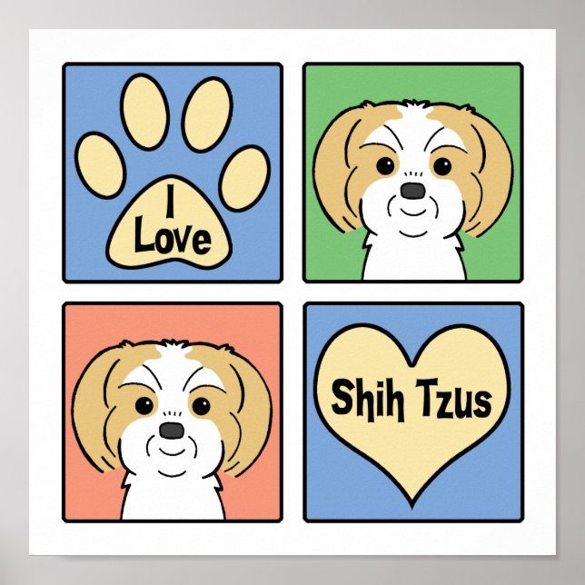 I Liebe Shih Tzus Poster (Vorne)