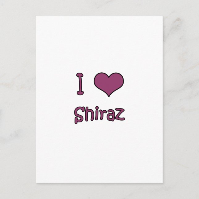 I Liebe Shiraz Postkarte (Vorderseite)