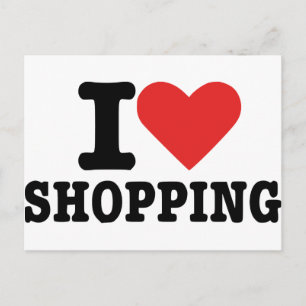 I Liebe Shopping Postkarte