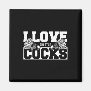 I Liebe Shuttles S Birdie Badminton Player Magnet