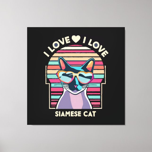 I Liebe Siamkatze Leinwanddruck (Vorderseite)