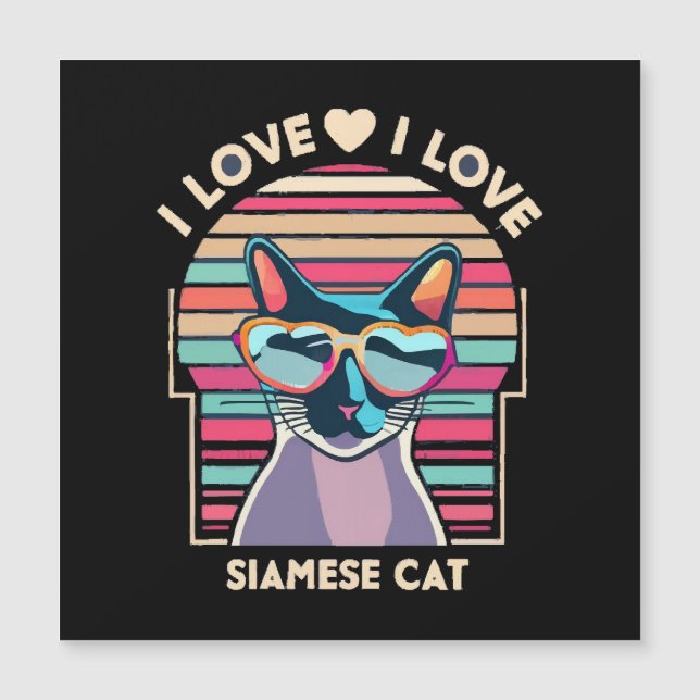 I Liebe Siamkatze Magnetkarte (Vorderseite)