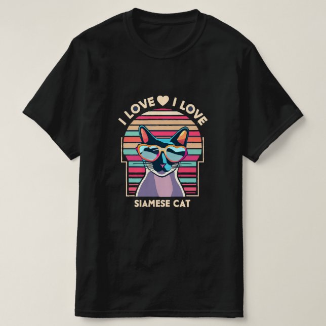 I Liebe Siamkatze T-Shirt (Design vorne)