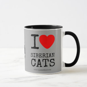 I Liebe-sibirische Katzen-Kaffeetasse Tasse