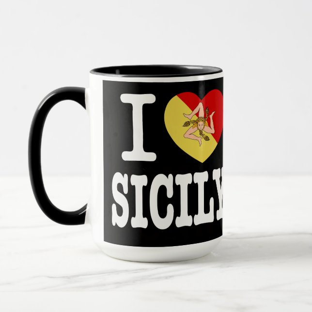 I Liebe Sicily Novelty Tasse (Links)