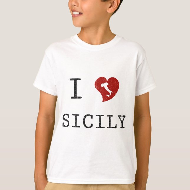 I Liebe Sicily T-Shirt (Vorderseite)