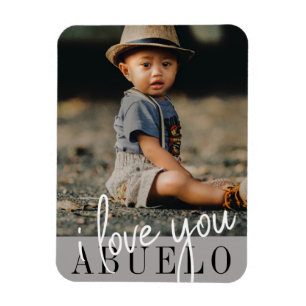 I Liebe Sie Abuelo Custom Foto Magnet