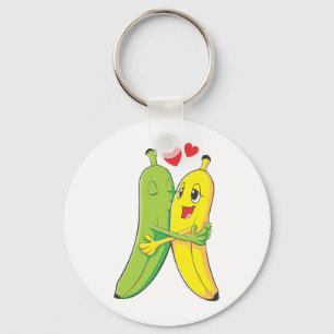 I Liebe Sie Bananen Schlüsselanhänger