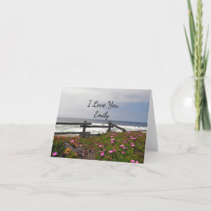 I Liebe Sie Benutzerdefinierte Ozeane Blume Note C Karte