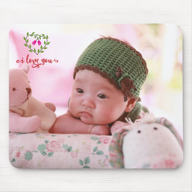 I Liebe Sie benutzerdefiniertes Foto Mousepad (Vorne)