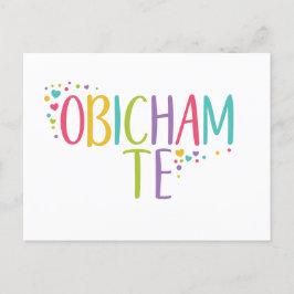 I Liebe Sie Bulgarisch obicham te - Regenbogen Postkarte