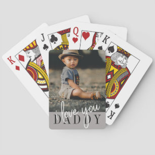 I Liebe Sie Daddy Custom Foto Spielkarten