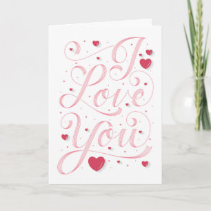I LIEBE SIE/die Karte des gefalteten Valentines