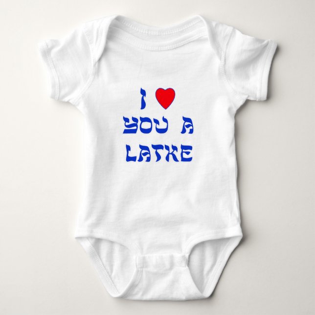 I Liebe Sie ein Latke Baby Strampler (Vorderseite)