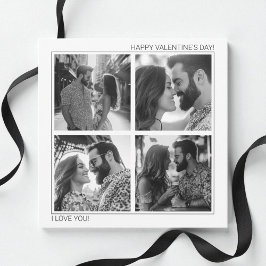 I Liebe Sie ein paar Minimalistische Foto Collage Feiertagskarte