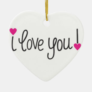 **I LIEBE SIE** ERWACHSENE KERAMIK ORNAMENT