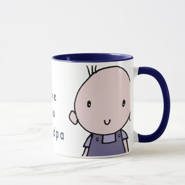 I Liebe Sie Großvater-Tasse Tasse (Rechts)